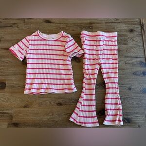 Jessica Simpson Pink Striped Kids Matching Set